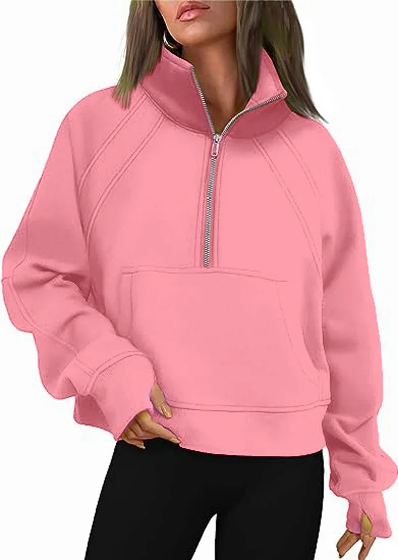 SHERRIE Half Zip Sweater