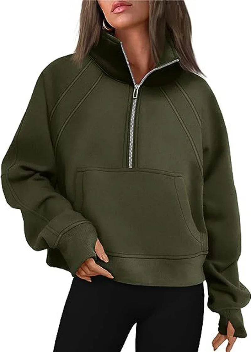 SHERRIE Half Zip Sweater