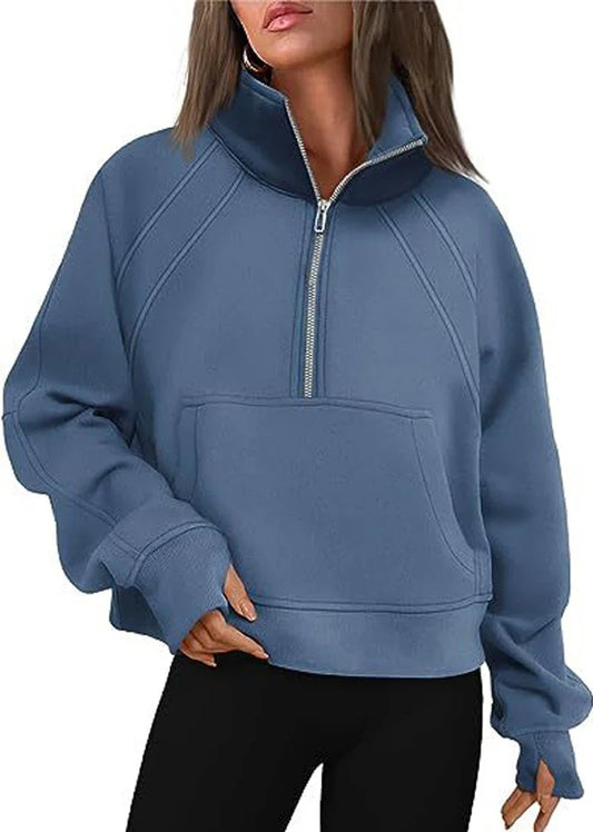 SHERRIE Half Zip Sweater