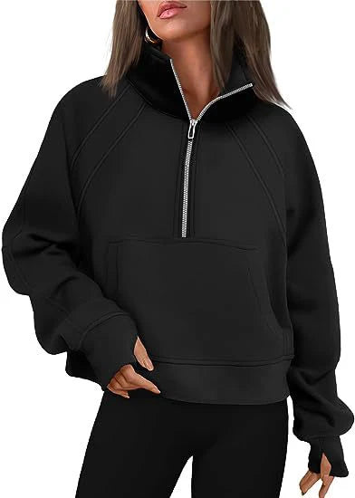 SHERRIE Half Zip Sweater